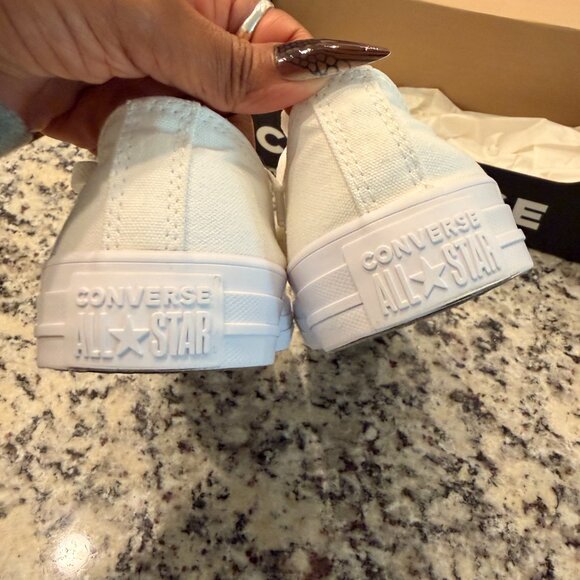 Converse Chuck Taylor All Star Low Top – Classic White Canvas Sneakers - Picture 6 of 7